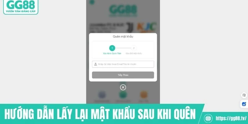 Hướng dẫn hội viên lấy lại mật khẩu sau khi quên 